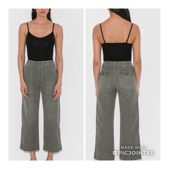 Anthropologie Amo Army Wide Leg 